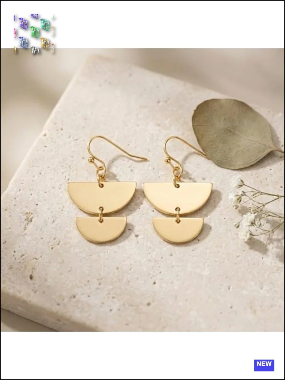 Lightweight Gold Plated Drop Dangle Earrings Round Hoop Statement Jewelry